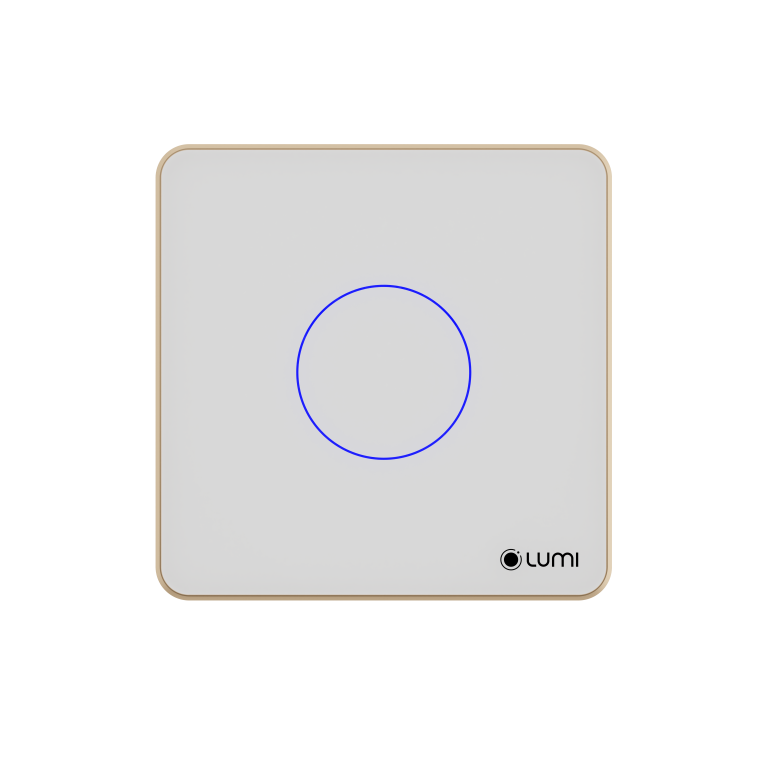 Công tắc cảm ứng Luto kính phẳng, viền thẳng – 1 nút | Vuông